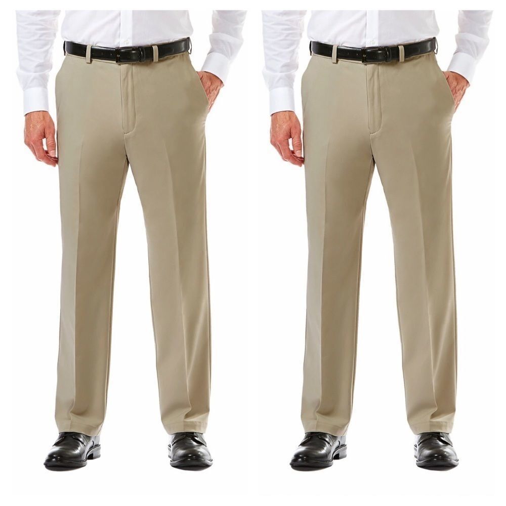 Haggar Cool 18® PRO Straight-Fit Flat-Front Pants